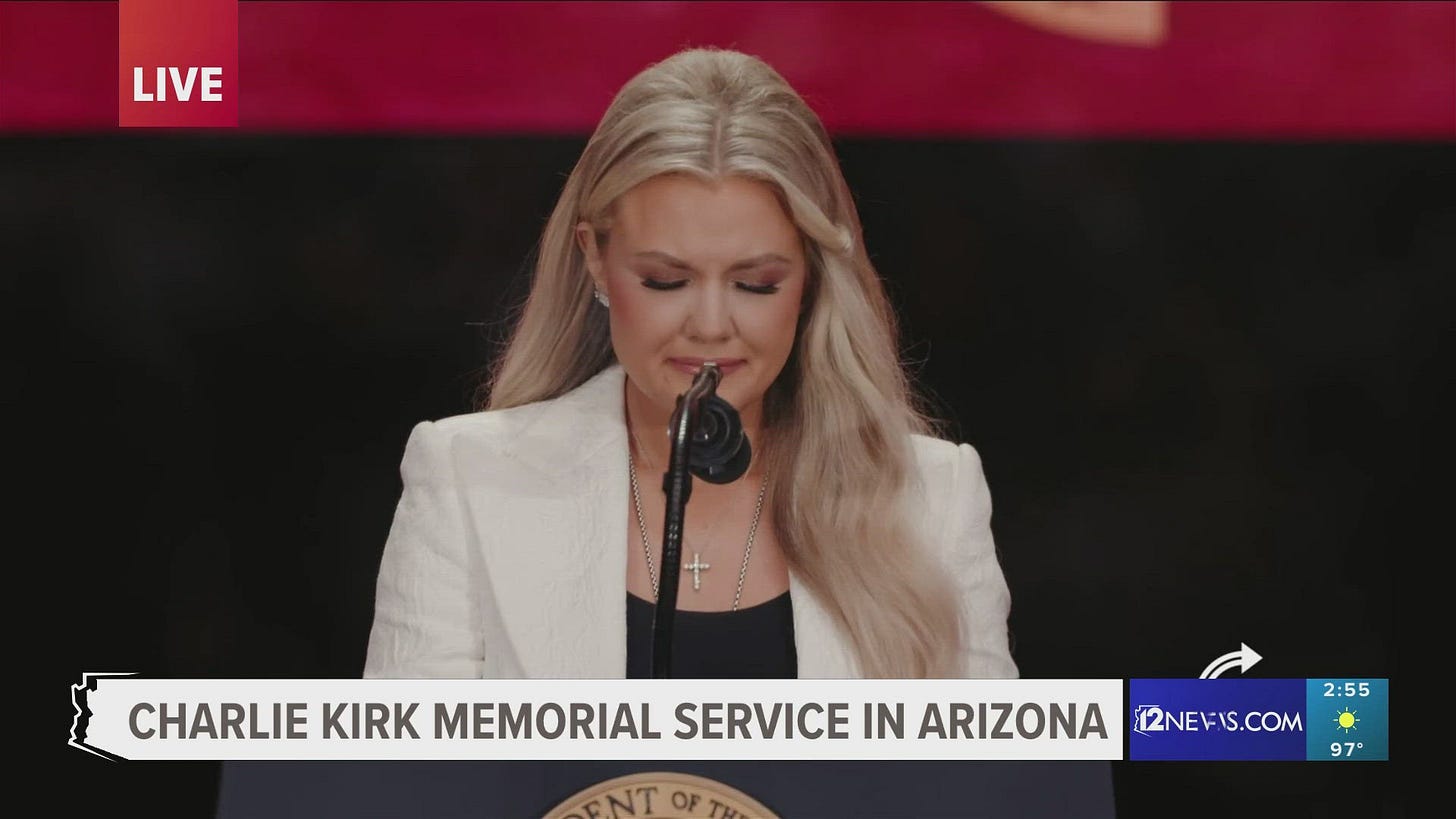 Erika Kirk speaks at Charlie Kirk Memorial Erika Kirk speaks at Charlie Kirk Memorial