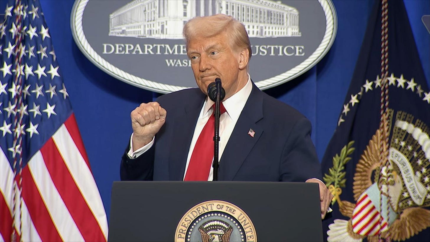 Trump rails against prosecutions, touts Jan. 6 hostages in visit to Justice Department - ABC News Trump rails against prosecutions, touts Jan. 6 hostages in visit to Justice Department - ABC News