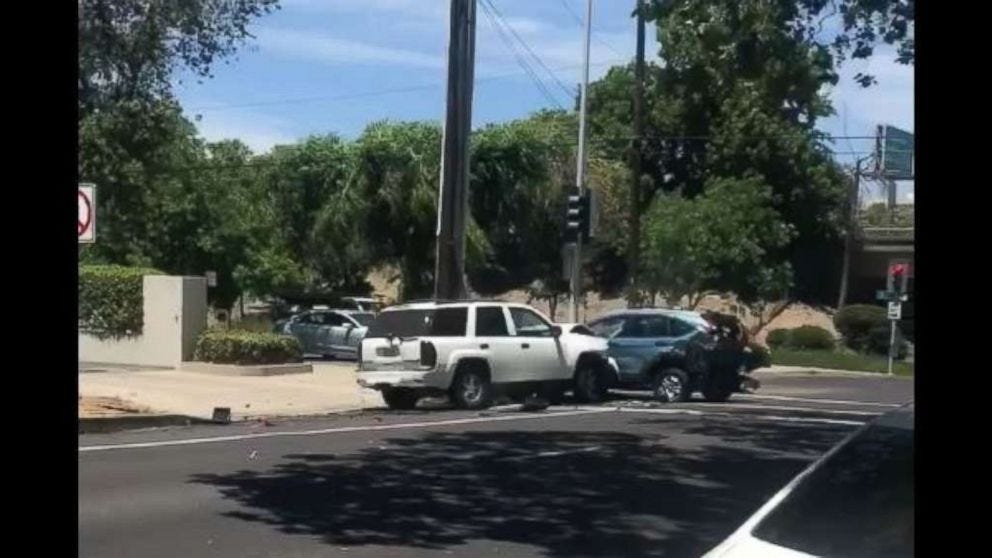 California man arrested after ramming car several times in road-rage attack  - ABC News