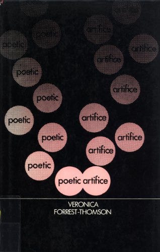 Veronica Forrest-Thomson, Poetic Artifice