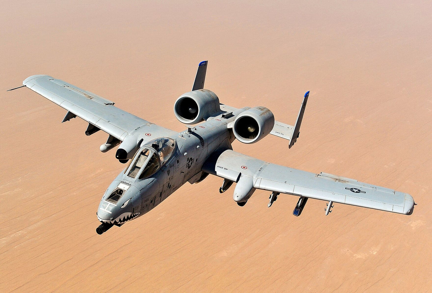 Fairchild Republic A-10 Thunderbolt, aka Warthog, one of the deadliest strafing machines ever piloted.