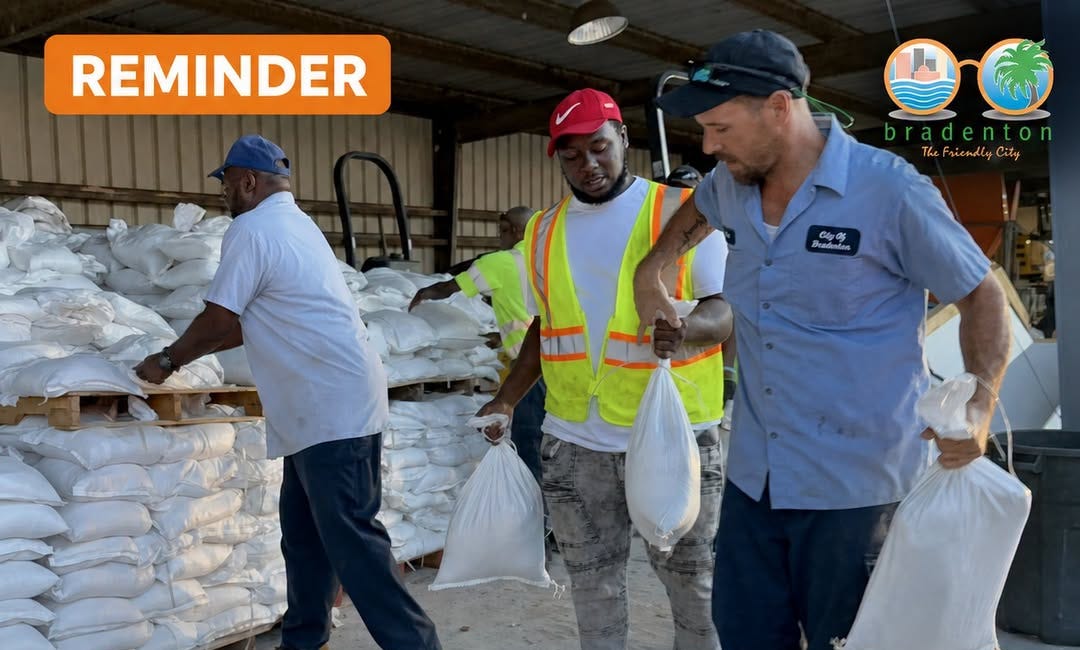 City of Bradenton to Distribute Free Sandbags, Water and Tarps Aug. 15