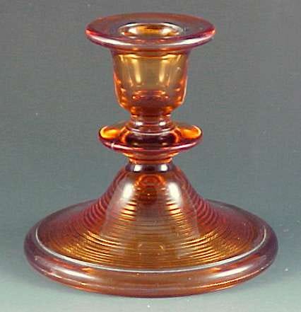 Old English Amber Candle Holder