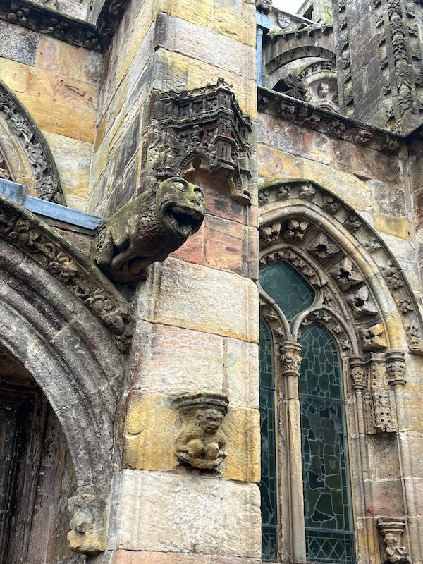 2025-6-24 Roslyn Chapter gargoyle, photo by author