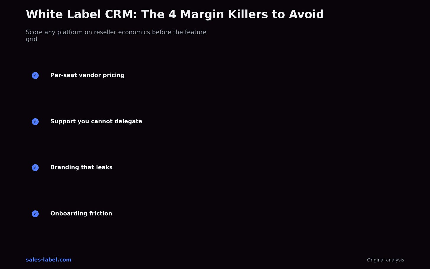 White label CRM: the 4 margin killers to avoid