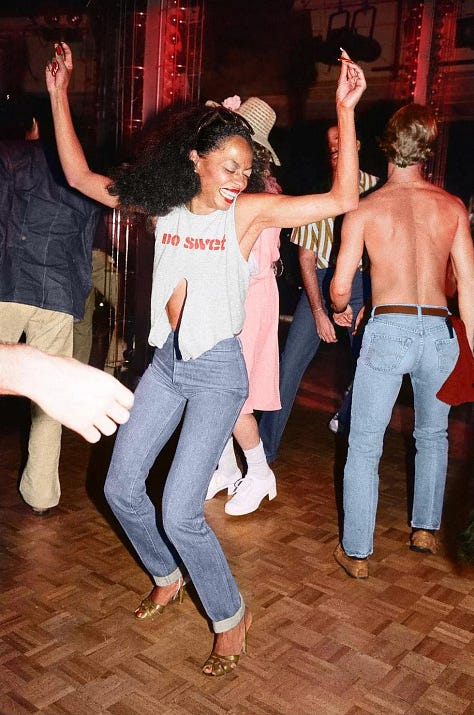 Diana Ross, Toni Morrison and Grace Jones dancing in New York.