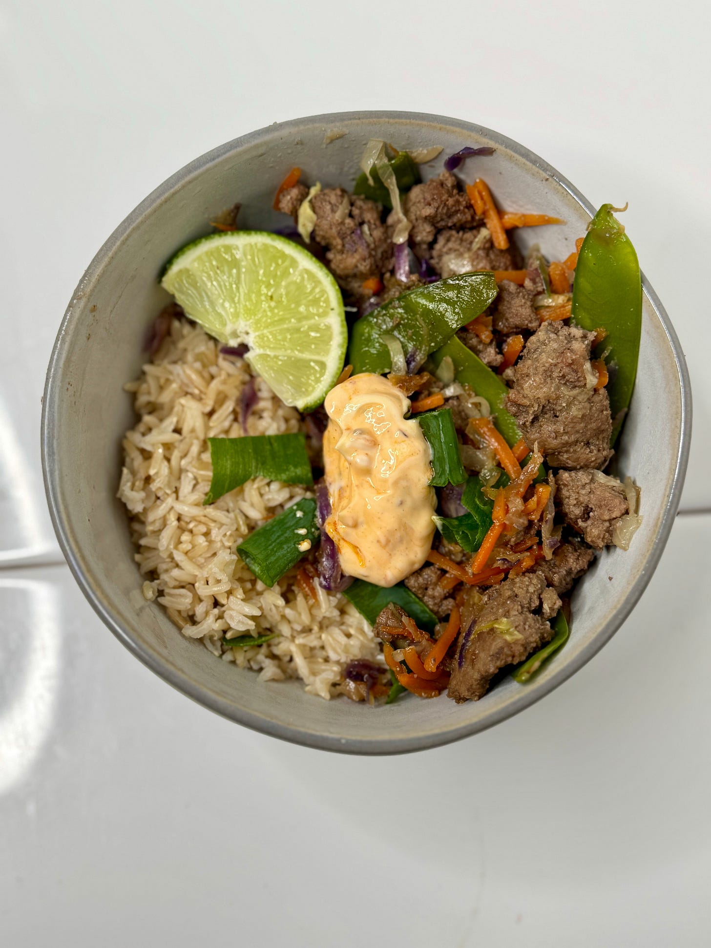 Beef & brown rice stir fry