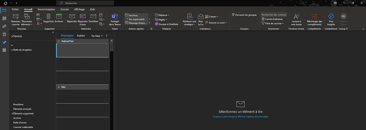dark mode outlook 365