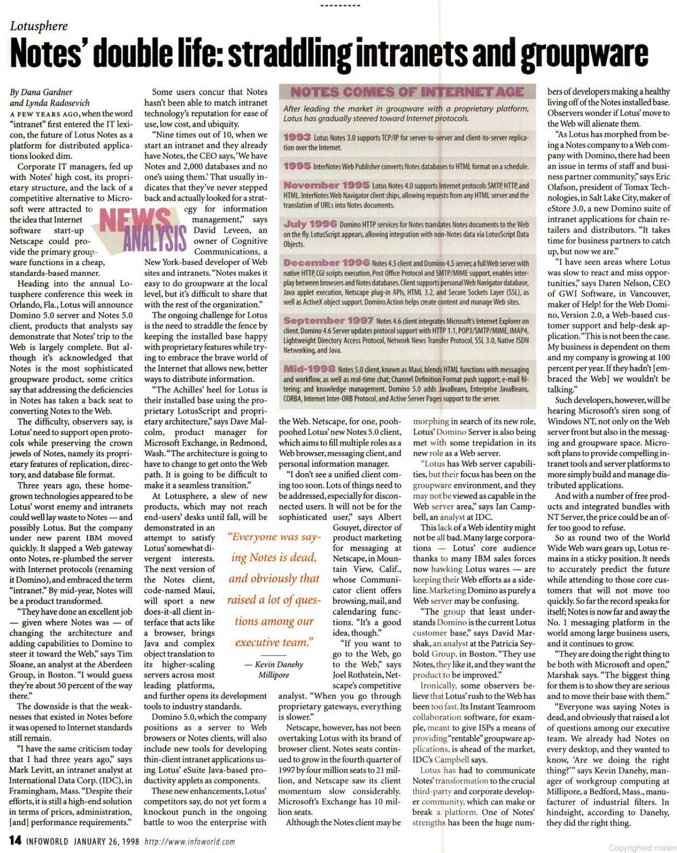Notes' double life: stranding intranets and groupware.