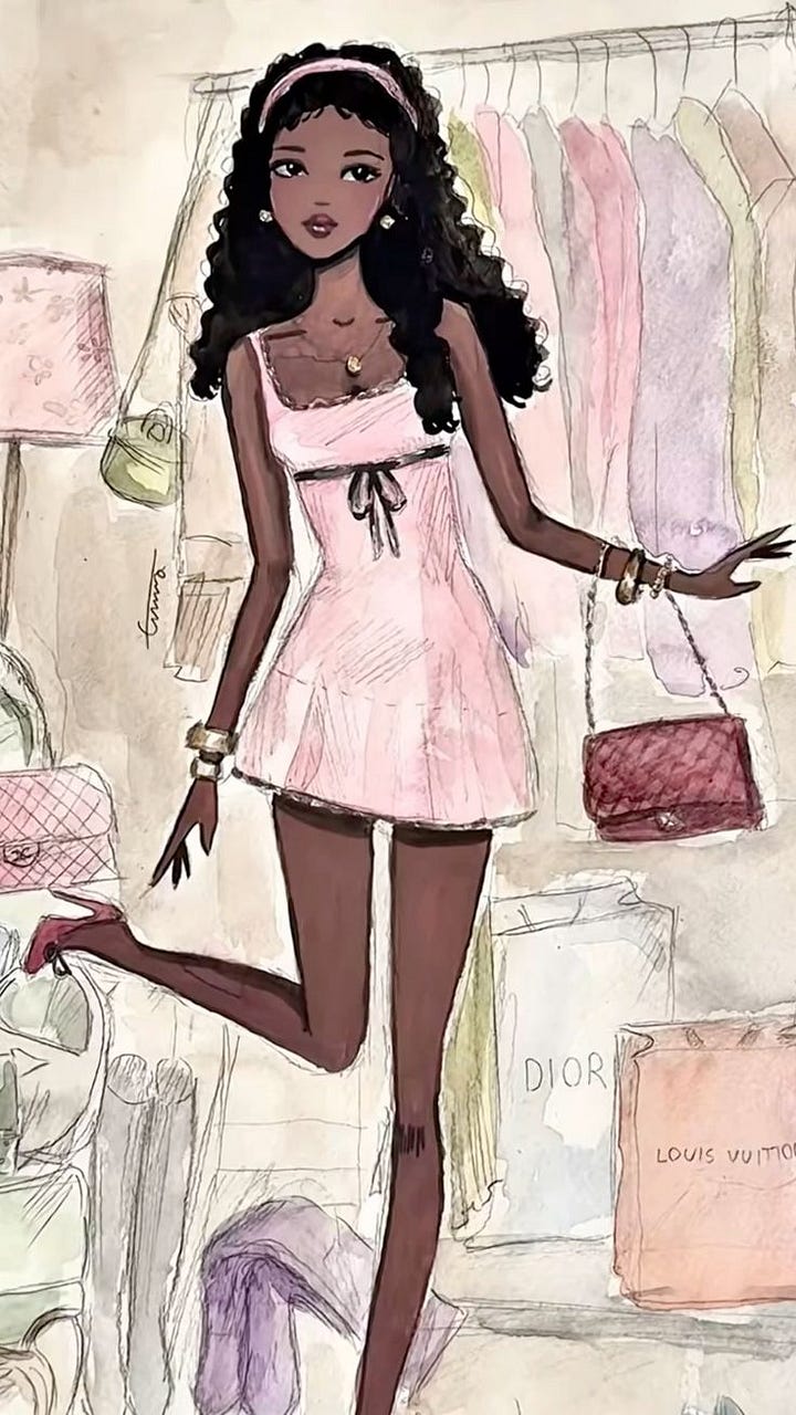 Several photos depicting the shoe diva art style