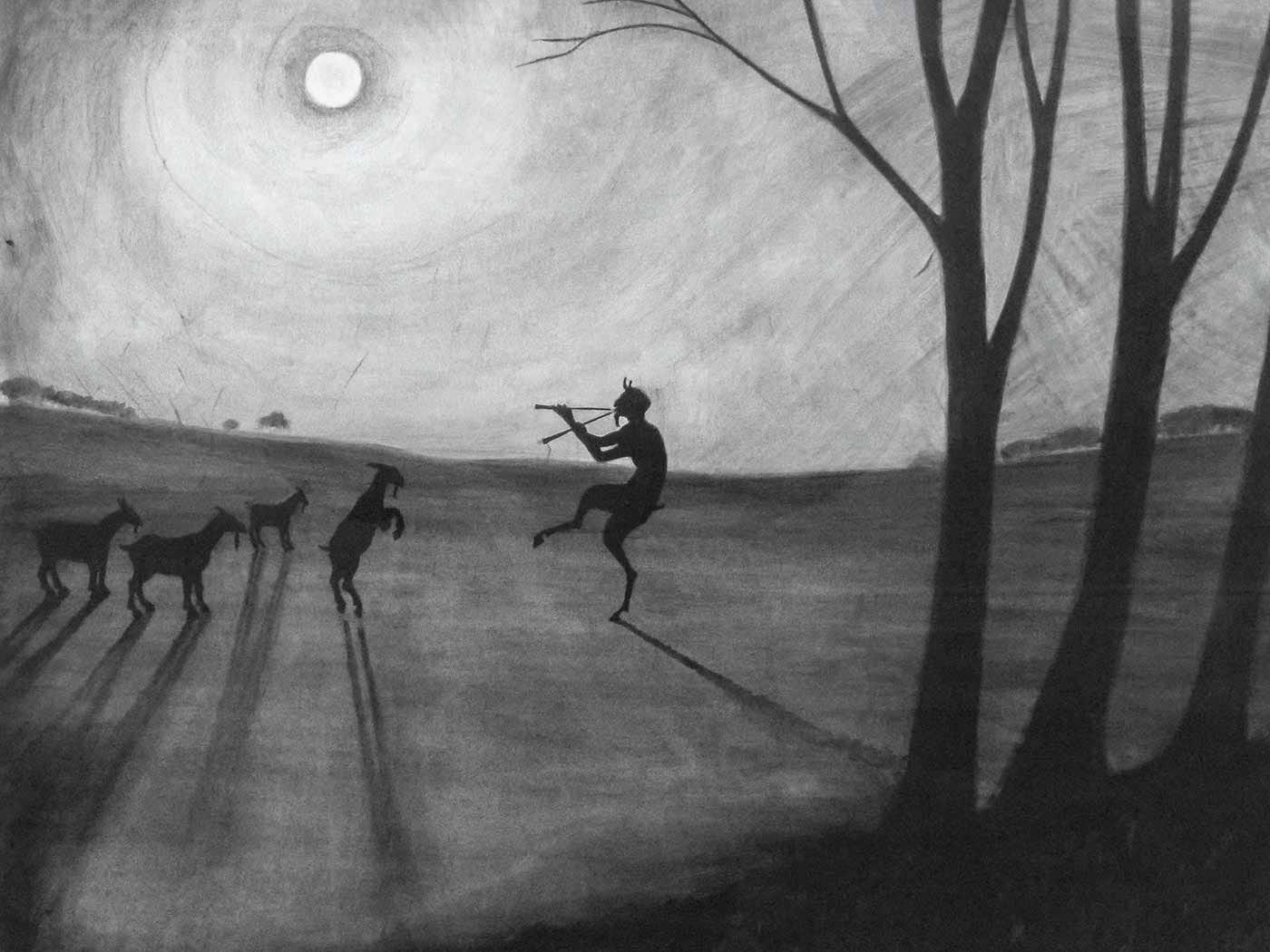 Buy Leon Spilliaert - Art Print Poster, Faun by Moonshine, Faun Bij  Maneschijn, Pan, Satyr, Folklore, Mythology, Charcoal Pencil Art Online in  India - Etsy
