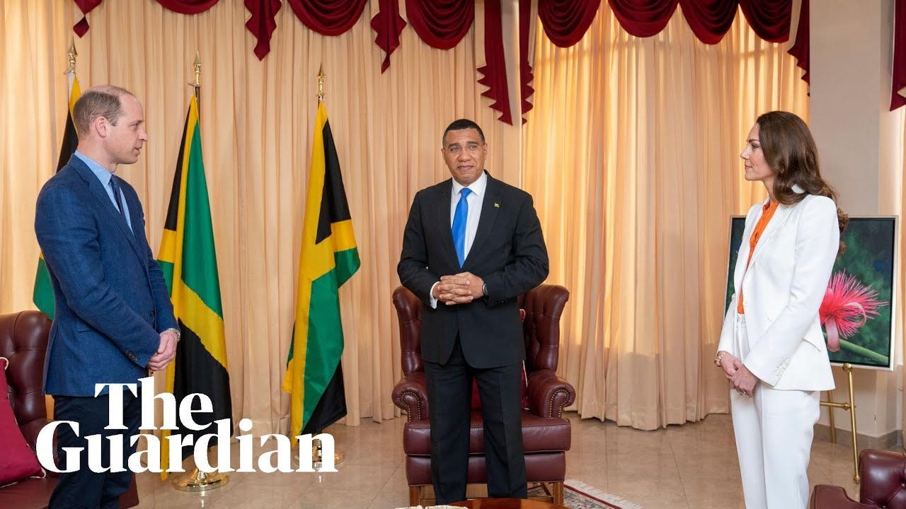 Jamaican PM tells Kate and William his country is 'moving on' to become republic - YouTube Jamaican PM tells Kate and William his country is 'moving on' to become republic - YouTube