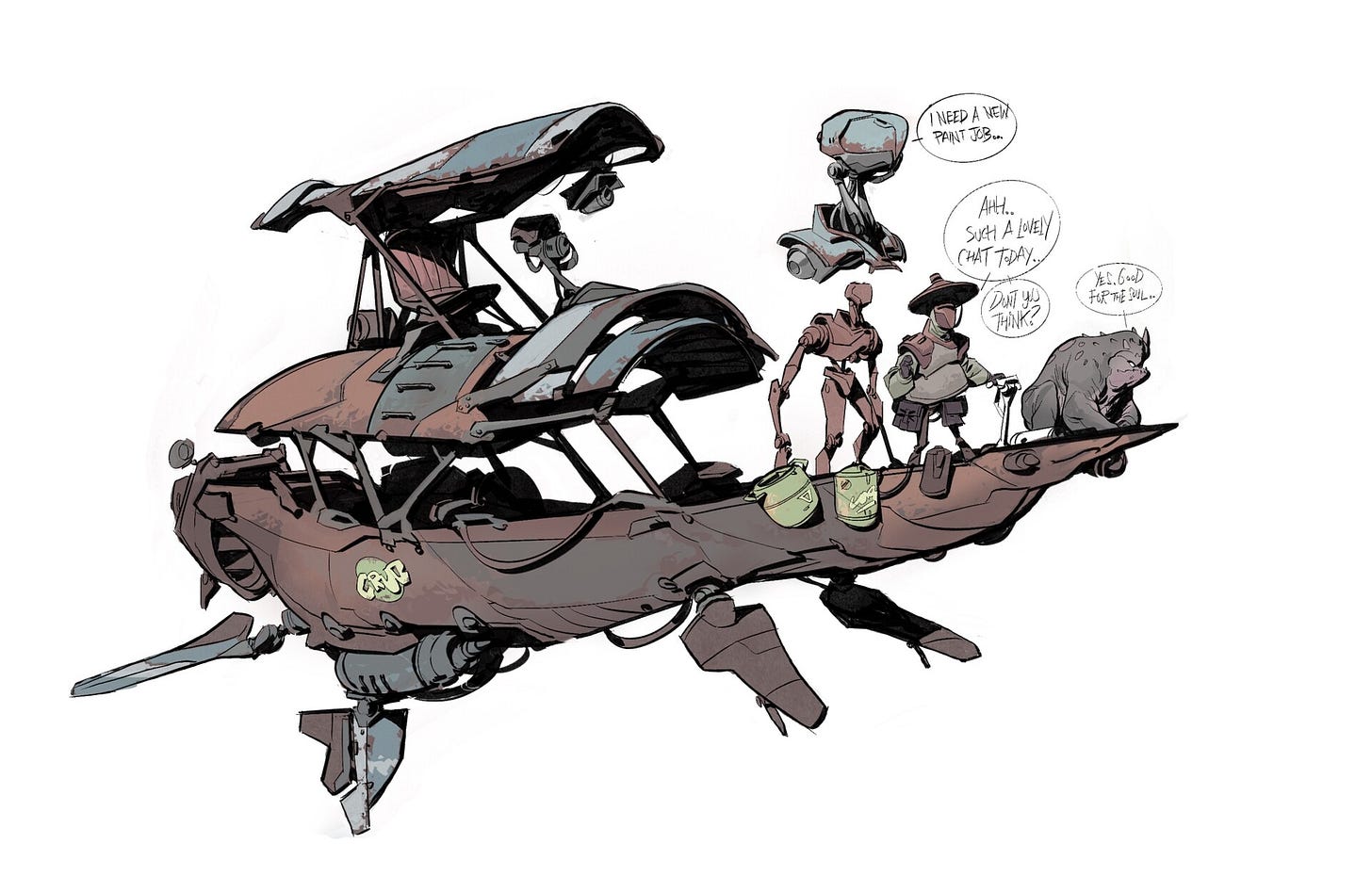 World building. Floating stuff.