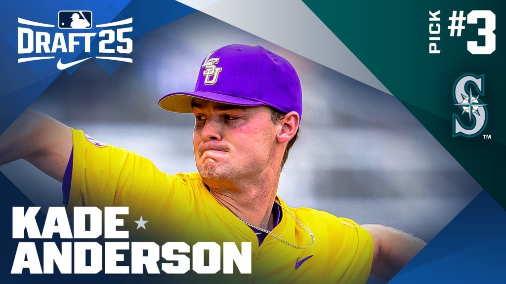 Mariners select Kade Anderson with No. 3 pick in 2025 MLB Draft Mariners select Kade Anderson with No. 3 pick in 2025 MLB Draft