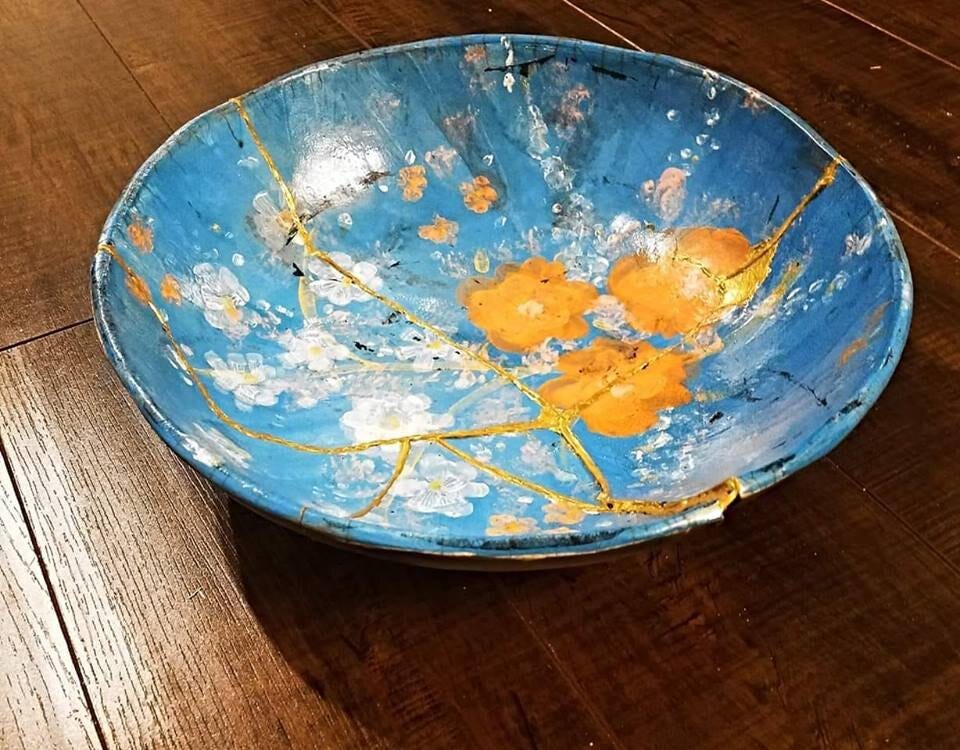 File:Hand Pinted Kintsugi Pottery Bowl.jpg