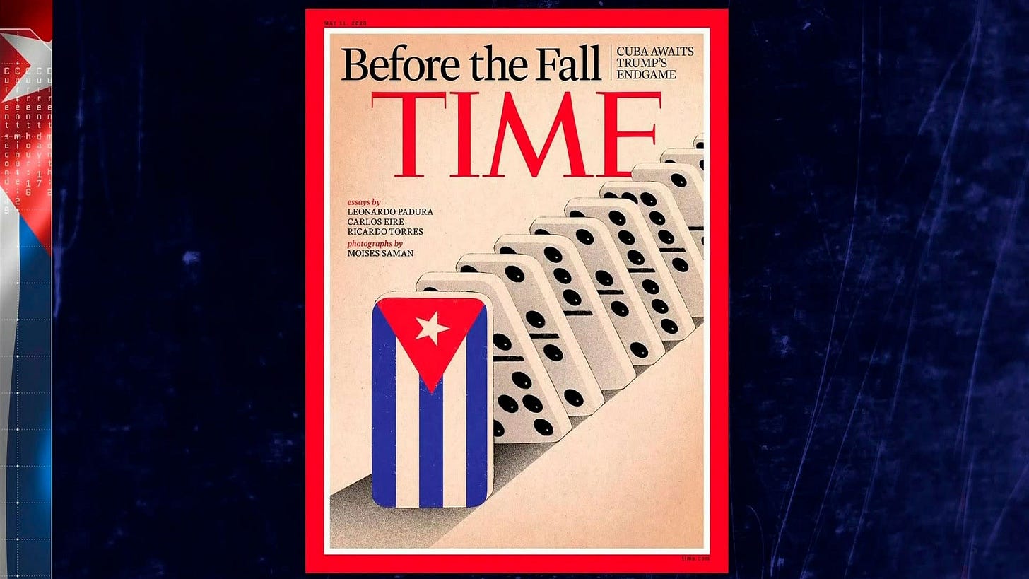 TIME le dedica su portada a Cuba ilustrando un efecto dominó con el  titular: "Antes de la caída"