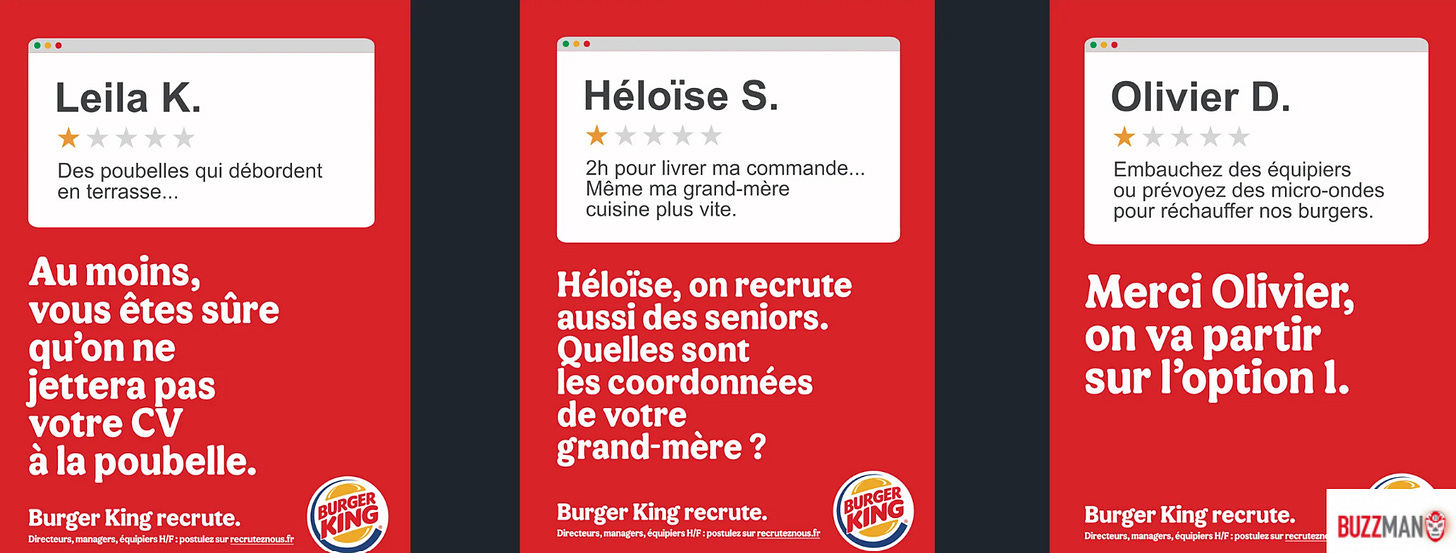 Burger King ne manque pas d'humour...mais de personnel
