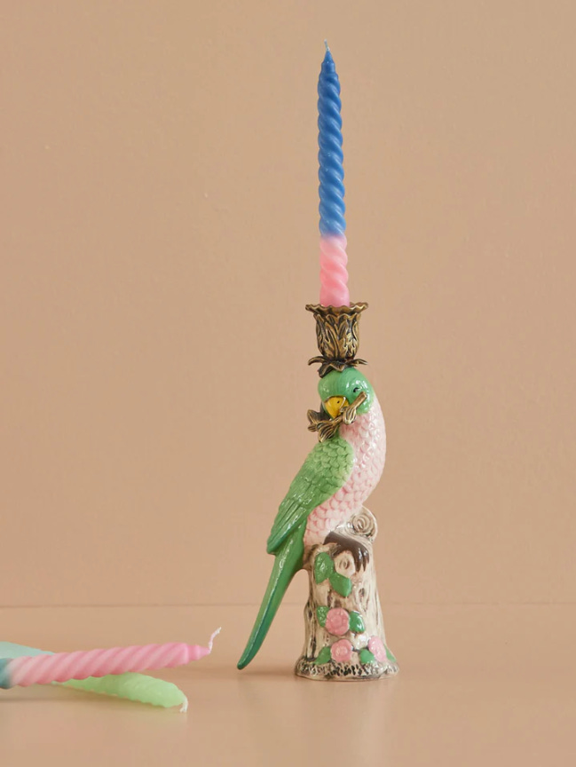 Ceramic bird candle holder