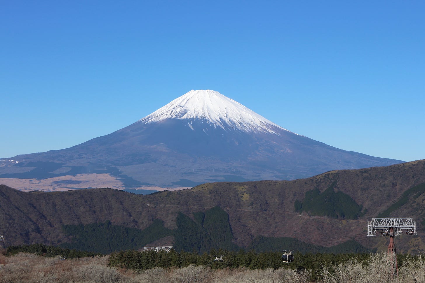 Mount Fuji, viewed from Ōwakudani