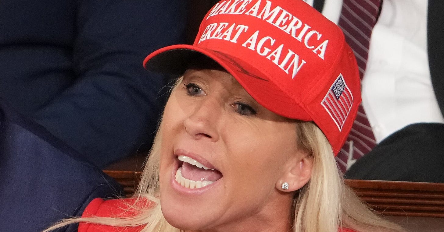 Marjorie Taylor Greene Interrupts Biden's State of the Union Address - The  New York Times