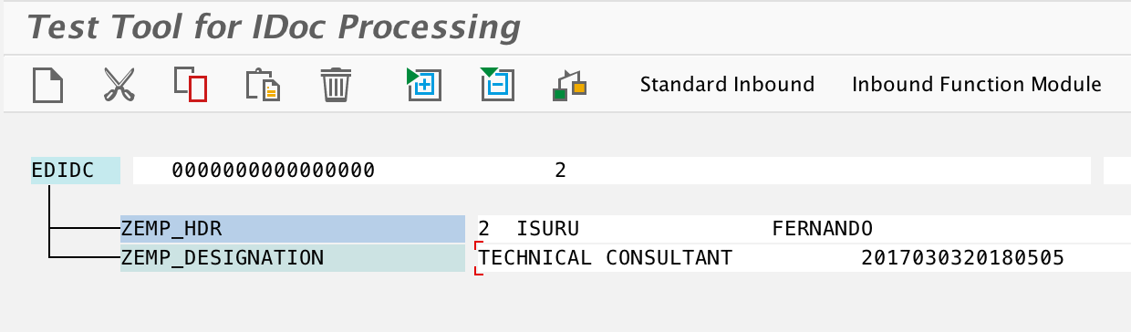 Test custom iDoc Type and Process Code in we19 Test custom iDoc Type and Process Code in we19