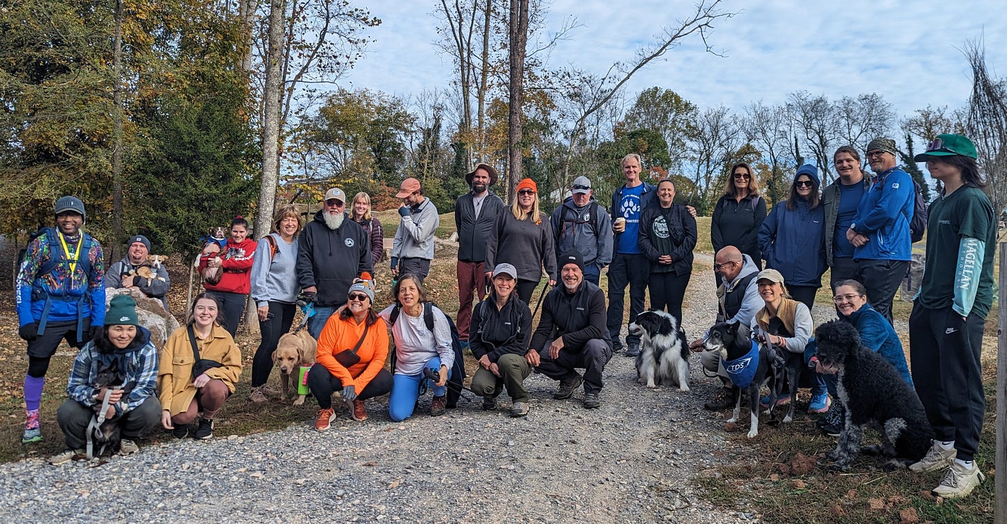Tails on Trails hikers Tails on Trails hikers
