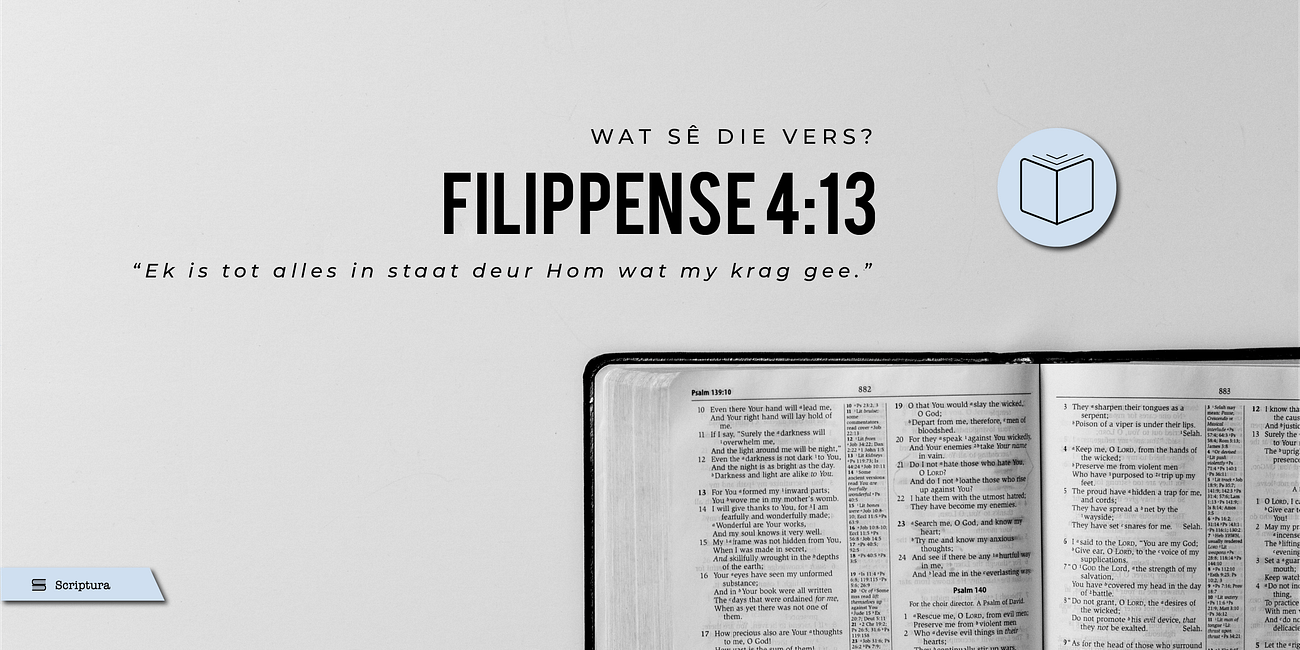 Wat sê die Vers: Filippense 4:13