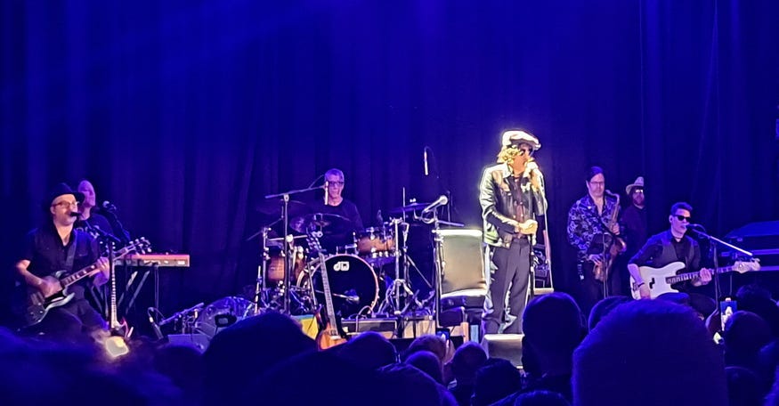 Jesse Malin on stage at the Islington Asembly Hall