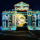 Historic property all lit up in honour of architect Vanbrugh
