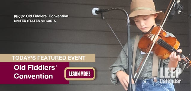 Young boy competes in the Fiddlers' Convention. Photo Old Fiddlers' Convention.
