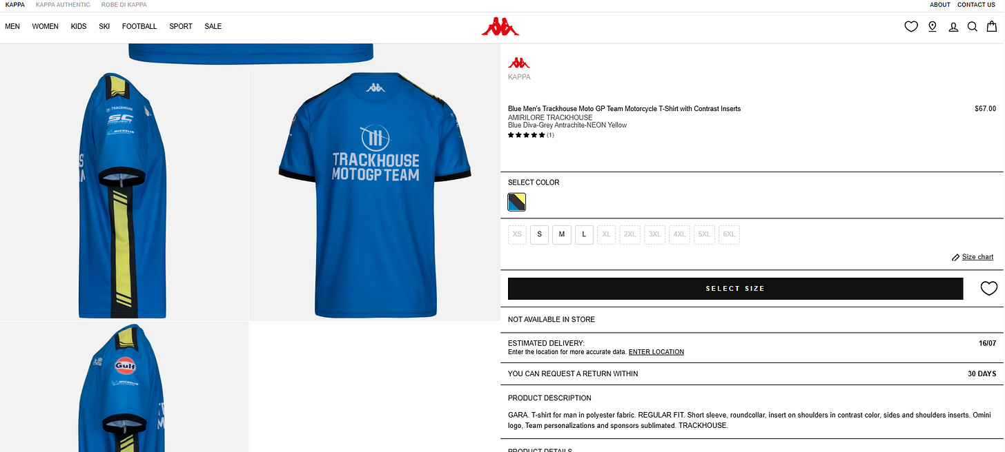 The target product from Kappa’s website by Federico Trotta The target product from Kappa’s website by Federico Trotta