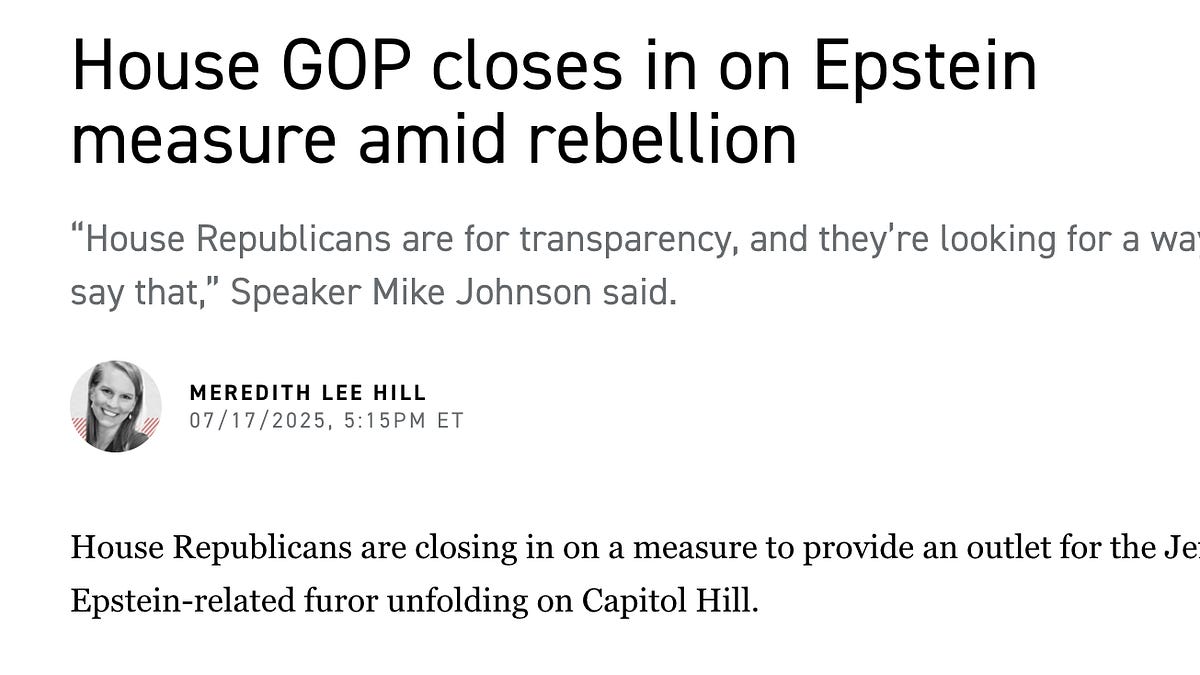Epstein is looking to be the crack in Trump’s MAGA armor