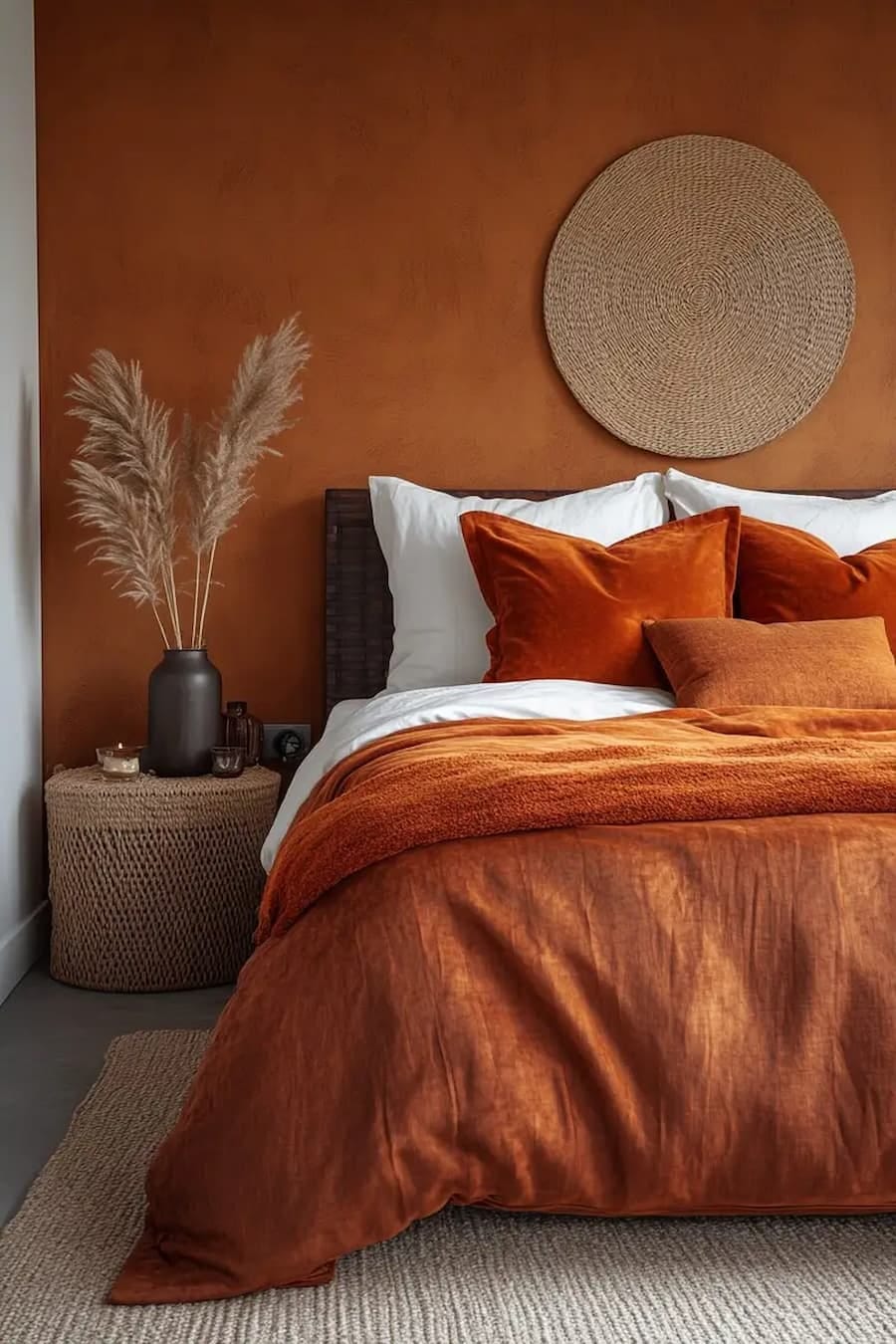 rich orange styled bedroom rich orange styled bedroom