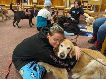 A person hugging a dog

AI-generated content may be incorrect.