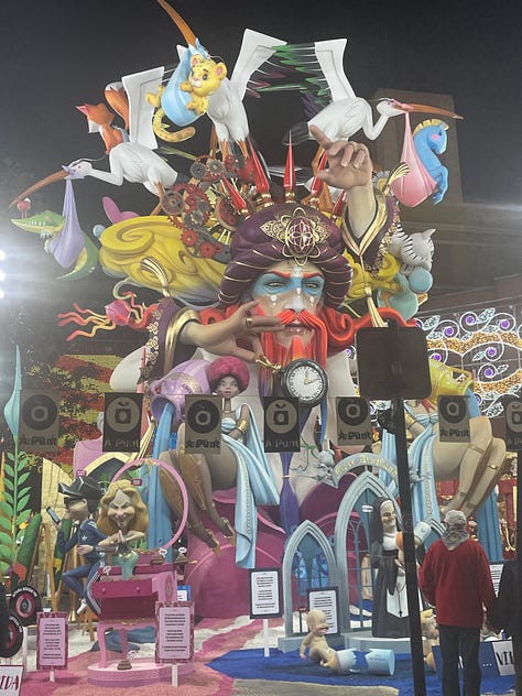 Various sculptures for the Fallas festival