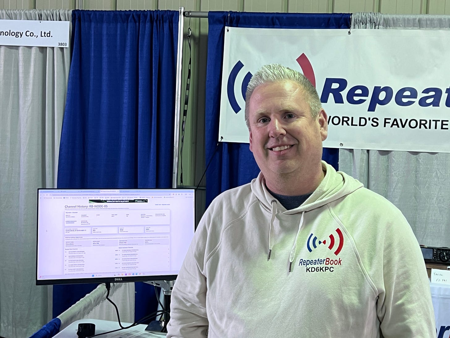 Garrett Dow KD6KPC at Hamvention 2026. Image courtesy of Steve Stroh N8GNJ.
