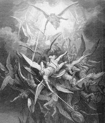 Wall Art - Painting - The Fall of the Rebel Angels by Gustave Dore