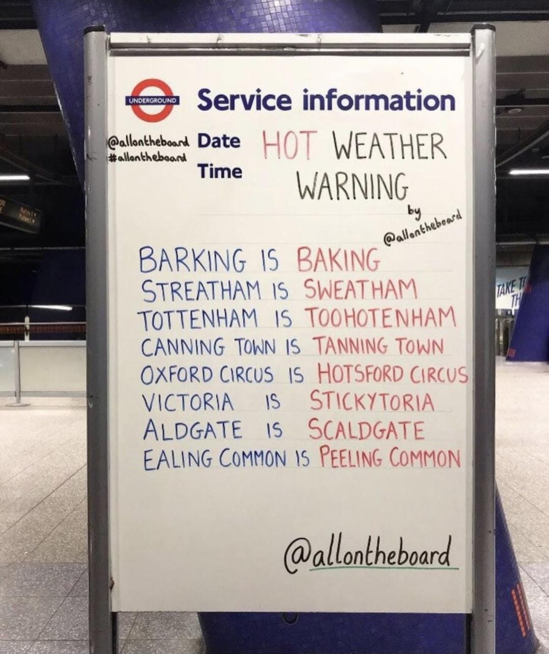 r/london - Hot weather warning