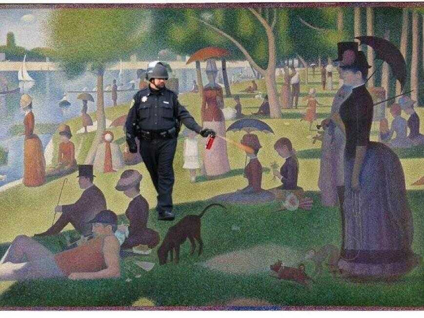 Casually Pepper Spraying Cop' Meme Takes Off : The Two-Way : NPR