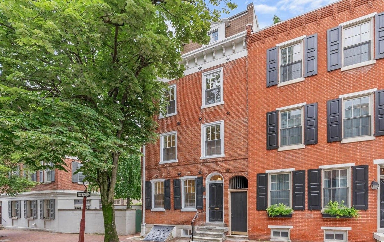open house philadelphia society hill updated federal townhouse