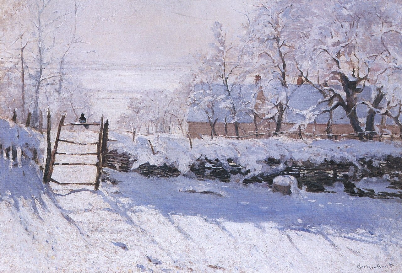 Monet The Magpie snow landscape