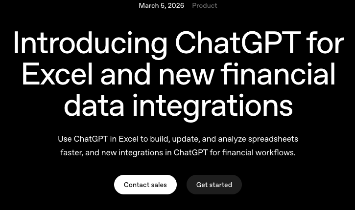 ChatGPT 5.4 is insane. And it just moved inside your Excel.