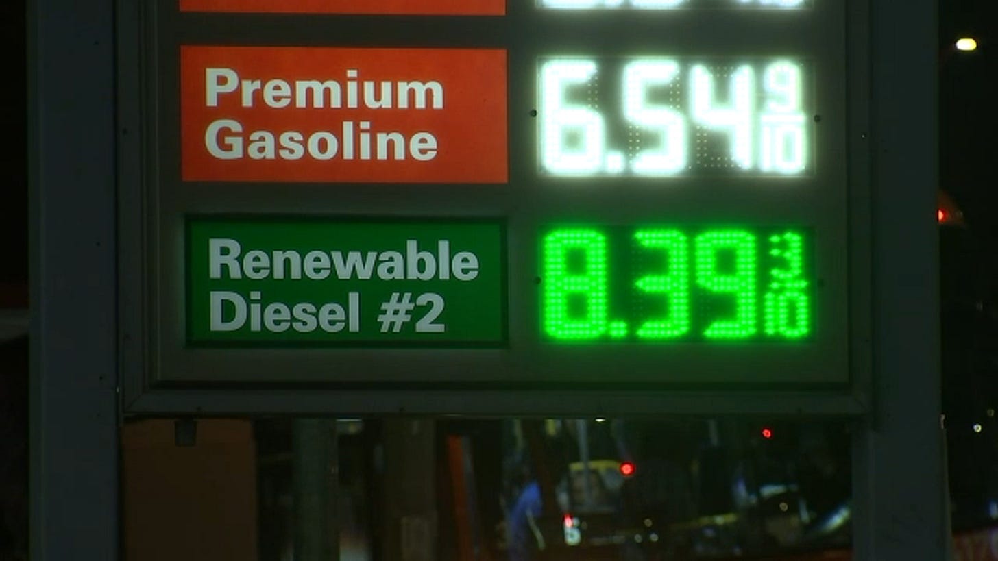 Los Angeles, Orange County gas prices top $6/gallon as diesel costs hit record highs - ABC7 Los Angeles Los Angeles, Orange County gas prices top $6/gallon as diesel costs hit record highs - ABC7 Los Angeles