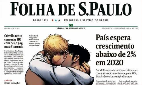 Folha de S. Paulo front page Folha de S. Paulo front page
