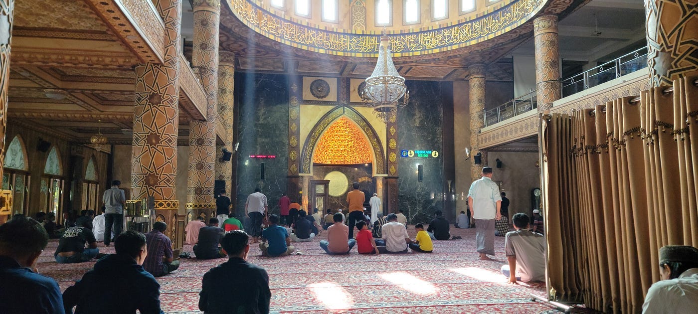 Indonesian Mosque prayer room.