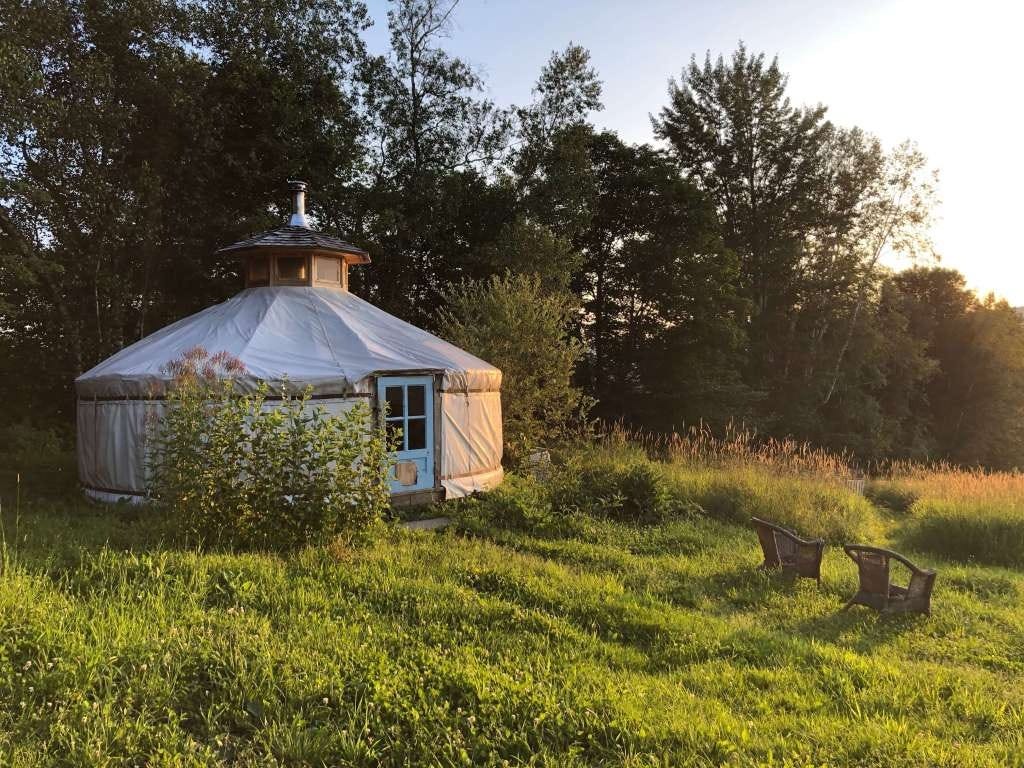 The yurt at Good Heart Farmstead