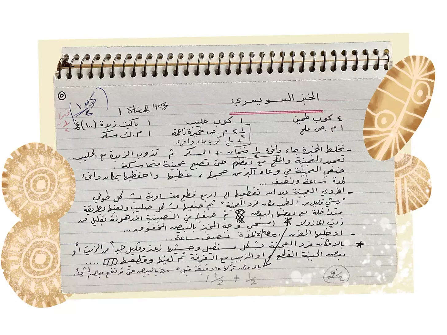 An image of a written recipe.