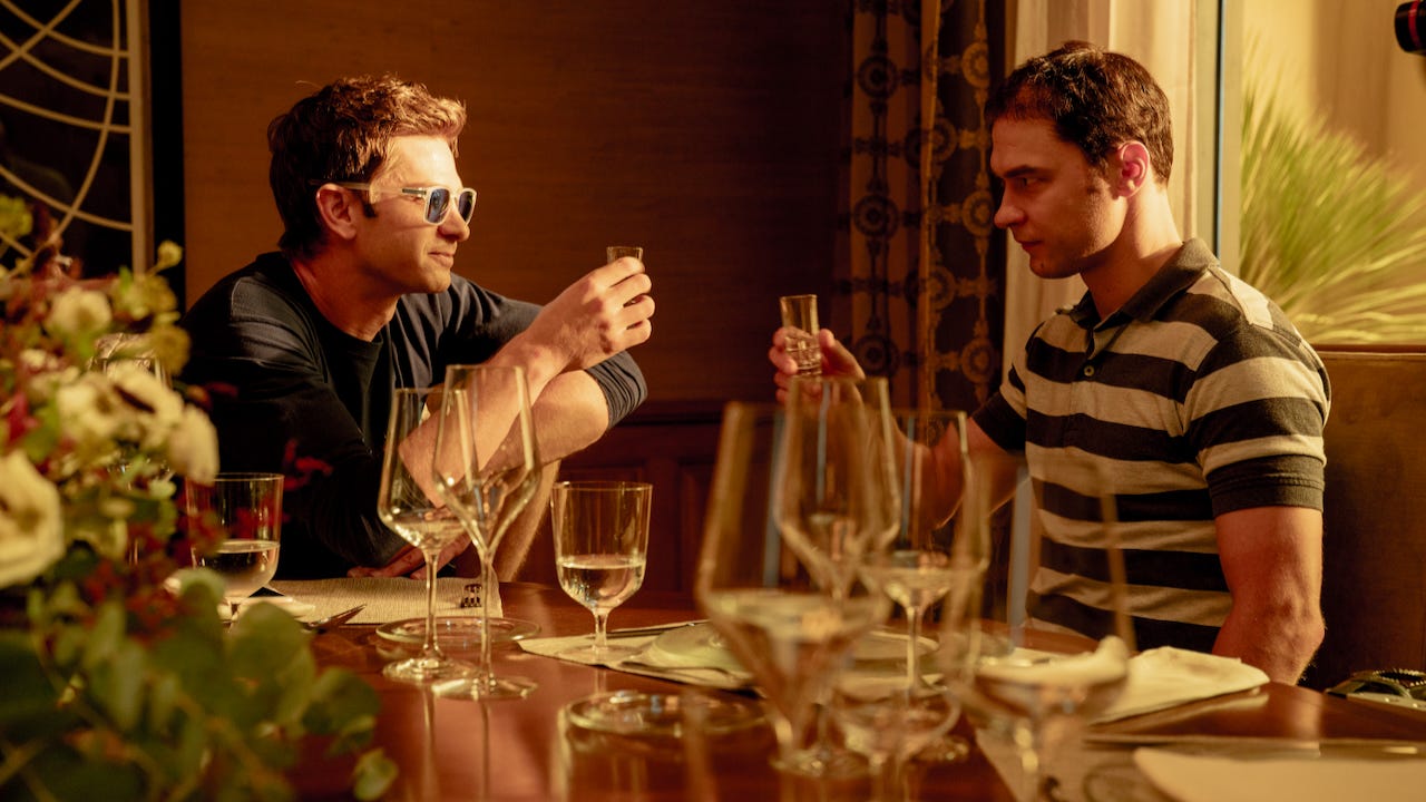 Andrew Garfield as Sam Altman and Yura Borisov as Ilya Sutskever in Luca Guadagnino’s Artificial Andrew Garfield as Sam Altman and Yura Borisov as Ilya Sutskever in Luca Guadagnino’s Artificial