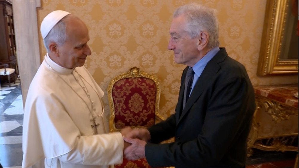 Robert de Niro meeting with Pope Leo