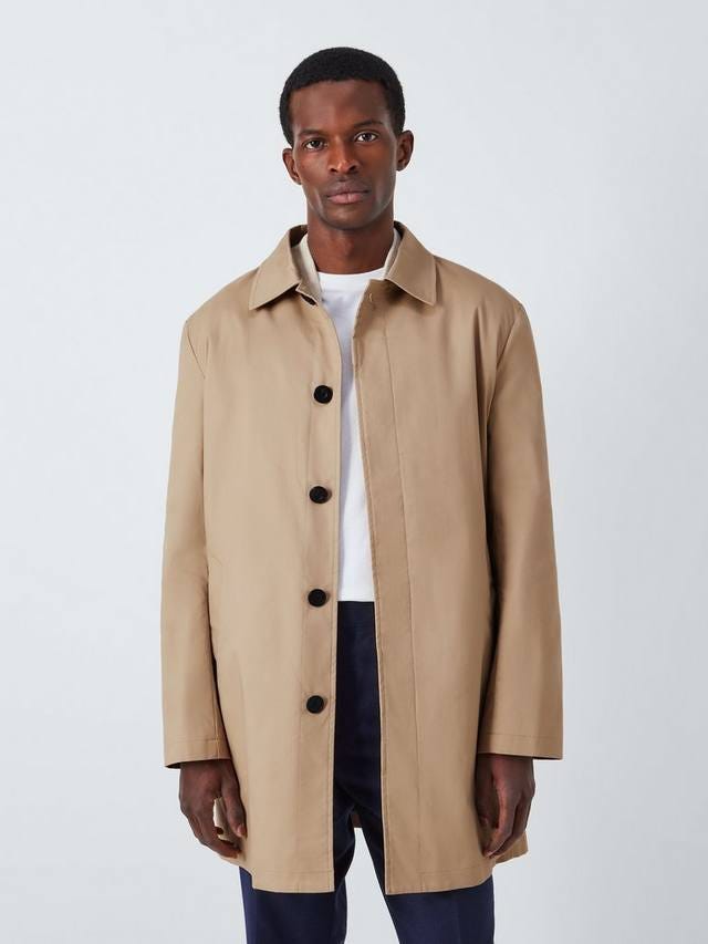 Product image 1 of 6, which shows John Lewis Cotton Blend City Mac, Stone, S